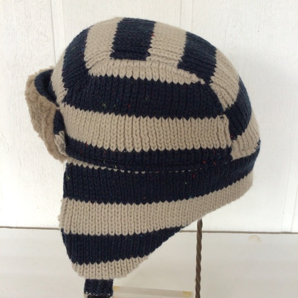 OSH KOSH BGOSH STRIPED FUZZY TRAPPER HAT NWT - Picture 3 of 16